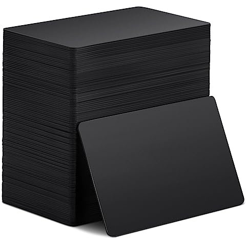 Xuhal Ntag215 schwarze NFC-Karten, blanko, 504 Byte, Speicher, Farb-Tags, digital, programmierbar, Visitenkarten-Chip, kompatibel mit allen NFC-fähigen Smartphones, rechteckig, 100 Stück