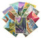 LIAUMO 13-teiliges Reiseposter mit mittelerdlicher Landschaft, nordische Malerei, Wandkunst, Collage-Set, Zuhause, Bar, Büro, Aufkleber, Geburtstag, Urlaub, Geschenke, ungerahmtes Papier, 28,7 x 41,9