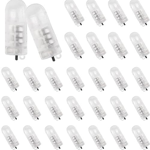 DASIAUTOEM 30 Stück LED Ballons Lichter, Mini LED Lichter Party Licht Warmweiß Beleuchtung für Ballon, Papier Laterne, Hochzeit, Party, Geburtstag, Silvester Party Neujahr Zubehör