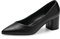 GENSHUO Escarpins Confort Femme - Talon 6cm/2.4in, PU de Haute Qualité, Conçus pour Pieds Sensibles et Larges, Classiques et Polyvalents, Noir Mat,39 EU