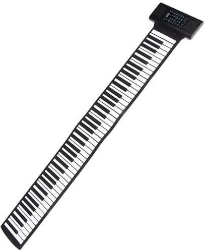 Roll Piano, Fonction MIDI Silicone Naturel Roll Up Clavier Piano 88 Touches Pliable pour Pianiste (Prise UE)