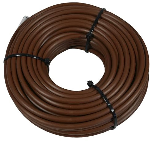 Microtubo para Riego de 4 mm - Color Marrón - Accesorios de Riego por Goteo - Indicado para Instalar Goteros y Microaspersores - Resistente a los Rayos UV - Dripalia 25 METROS
