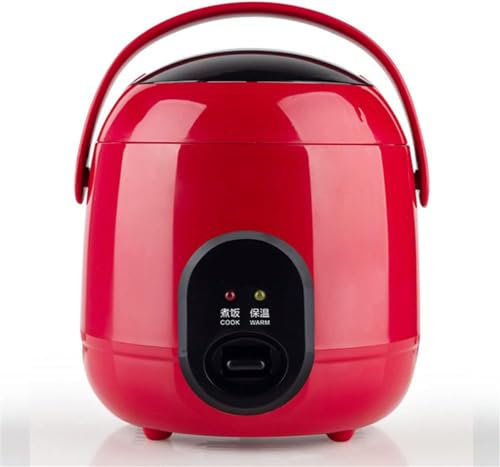 SEVSO Electric Cute Rice Cooker with 2 Layers Heating 1.2L Mini Rice Cooker And Steamer Multifunction 2-3 Person Kitchen Cooker,Red