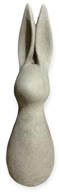 OriginalPaul Skulp & Betondesign Kleiner moderner, Glatte Hase aus frostresistentem Steinguss Maße: H/B/T: 41cm / 12cm / 15cm ca. 4,4kg