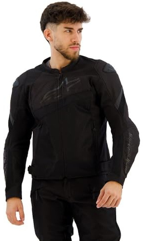 Alpinestars T-GP Plus R V4 Airflow Jacke, Schwarz/Schwarz, XXL