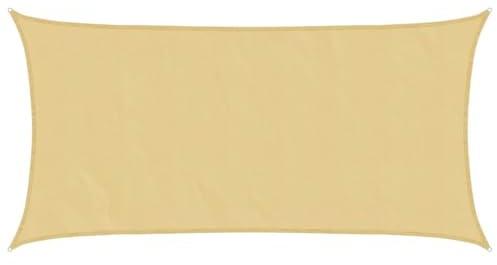 vidaXL Sonnensegel Sandfarbe 7x4 m 100% Polyester Oxford