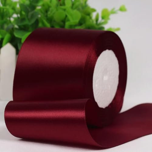 CIVIOOH 8 cm großes Satinband, Geschenkverpackung, Weihnachtsbänder, dekorative Bastelbänder für Hochzeitsfeiern, 22,8 m/Rolle