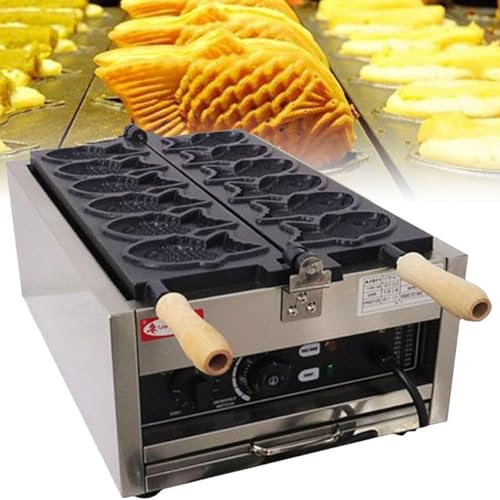 GYQSSD Machine électrique Taiyaki, Gaufrier De Poisson Taiyaki, Sorbetière Taiyaki, Moule à Double Poêle en Forme De Revêtement Antiadhésif, pour La Cuisine à Domicile, Les Desserts De Fête