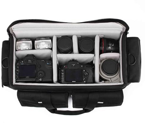 svatin Large Camera Shoulder Bag, Pressure proof &Waterproof DSLR SLR Mirrorless Gadget Case,Messenger Photography Accessories Storage Pouch for EX280 Z280(M)