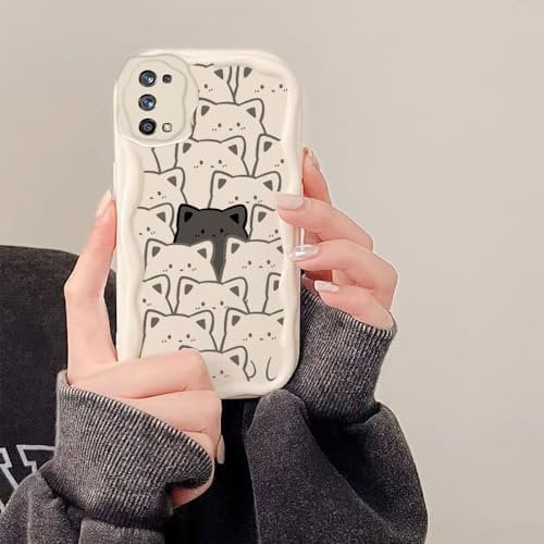 Compatibile con Realme 7 Pro Custodia Morbida Silicone Design Onde Cremose Lisce