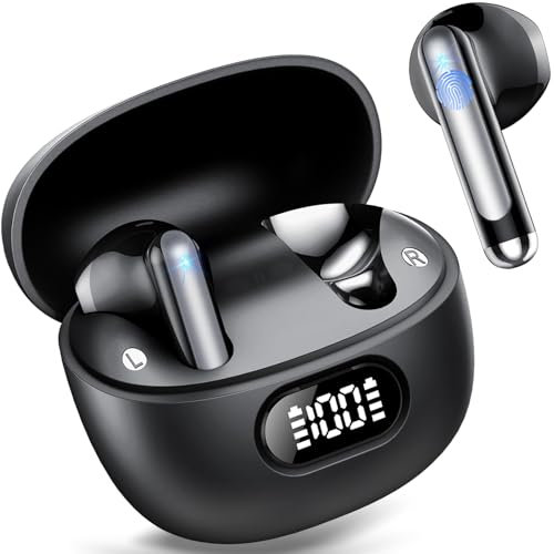 Bluetooth Kopfhörer, In Ear Kopfhörer Kabellos Bluetooth 5.3 mit 50H Tiefer Bass, Kabellose Kopfhörer Noise Cancelling Earbuds mit 4 ENC Mic, IPX7 Wasserdicht Ohrhörer.