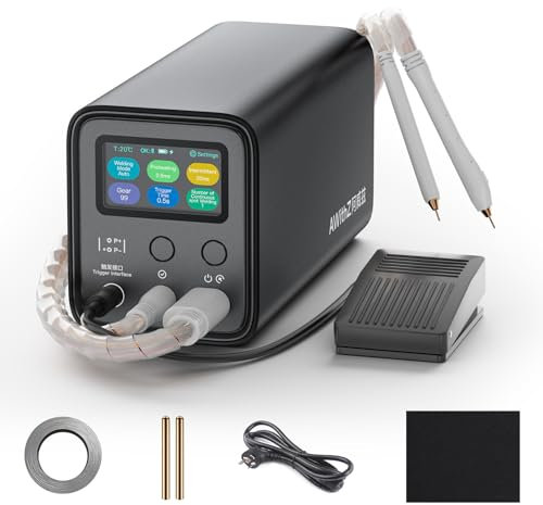 Saldatrice a Punti,AWithZ 10,5KW Saldatrice a Punti per Batterie con Condensatore Farad,supporta saldatura in Puro nichel/Nichel placcato.Per 18650,LiFePO4