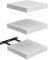 FURNITABLE Schweberegal 3er Set Kompakt 20x20cm Wandregal MDF für Bad, Küche, Flur - Weiß