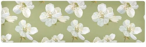 Flowers Long Trivets for Hot Pots and Pans, Heat Resistant Table Pad and Kitchen Waterproof Mat for Hot Plates 39.40“X 11.80”, Extra Large