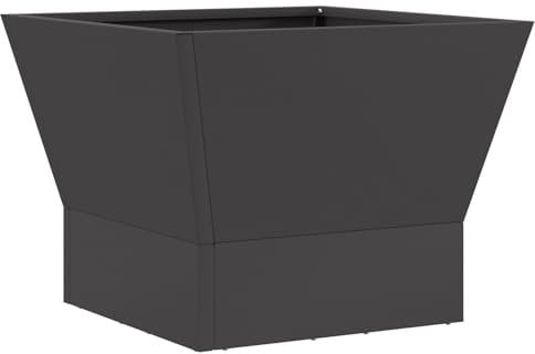 vidaXL Brasero Carré Noir 40x40x30 cm Acier