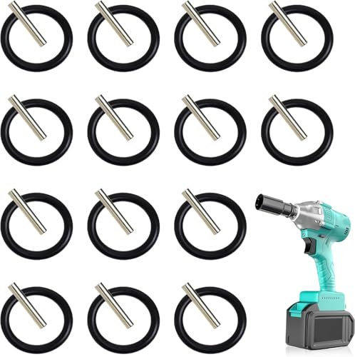SANTUO 30 perni di ricambio e O-Ring, anello a percussione da 4 mm e perni a bussola da 3 x 25 mm per ponteggi a bussola da 1/2 per avvitatori a percussione Makita, utensili per ponteggi a pressione
