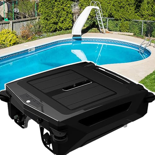 Dfdieratve Limpiador de Piscinas RobóTico Solar, Limpiador de Piscinas AutomáTico e InaláMbrico para Piscinas Elevadas con Dos Opciones de Carga, Dos Modos de Velocidad