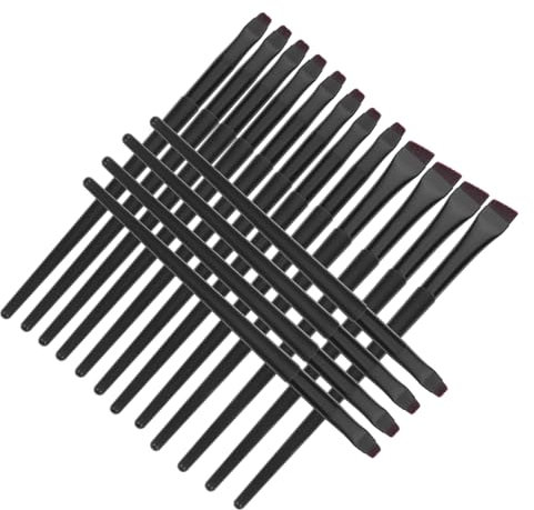 OFFIGAM 16pièces Pinceaux Eyeliner Pour Maquillage De Pinceaux à Yeux Avec Plat Et Incliné Outils Cosmétiques Pour Maquillage Délicat Et Élégant