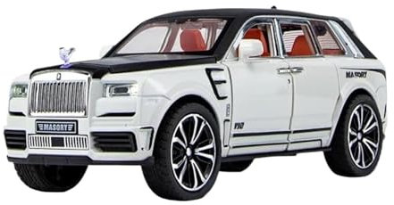 YCNXEB Miniatur Modelle 1 32 Für Rolls Royce Cullinan Masory SUV Legierung Luxy Auto Modell Gießt Druck Metall Simulation Sammlerstücke Geschenk Originalgetreue Nachbildung(White)