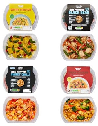 MuscleFood 7x High Protein, Calorie Controlled Ready Meal Taster Bundle | 7 Meals | 4 Flavours | Freezer-Friendly | Perfect For Meal Prep |