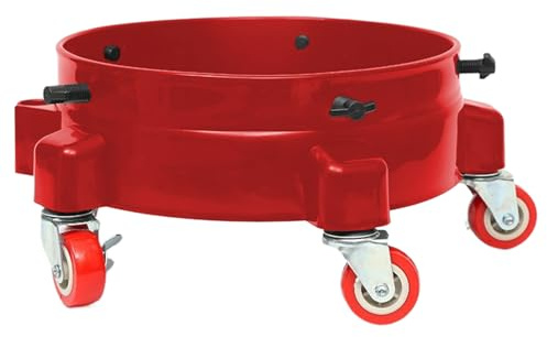 Car Wash - Bucket Trolley, Rolling Tray, Utility Stand, Mobile Laundry for Buckets, Cleaning Caddy for Garage or Driveway, Soap Bucket Transport Base, Outdoor Mop Bucket