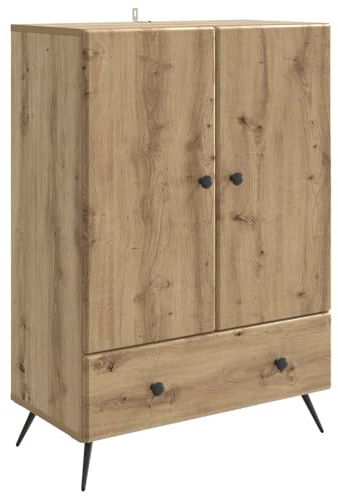 vidaXL Sideboard Artisan-Eiche 66 x 34,5 x 95 cm Holzwerkstoff, Eleganter Wohnzimmerschrank, vielseitiger Buffetstauraum, modernes Sideboard für stilvolles Zuhause