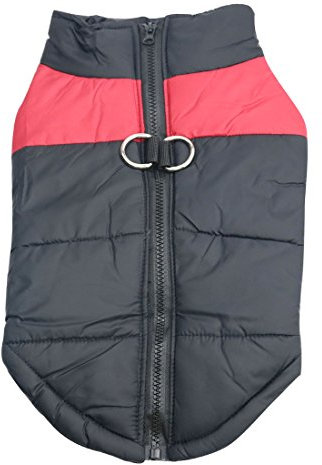 Idepet Haustier Hund Warm Mantel Jacke Wasserdichte Kleidung Kleine mittlere große Haustier Hund Katze Bekleidung Bekleidung Frühling Herbst Winter- (M, Rot)