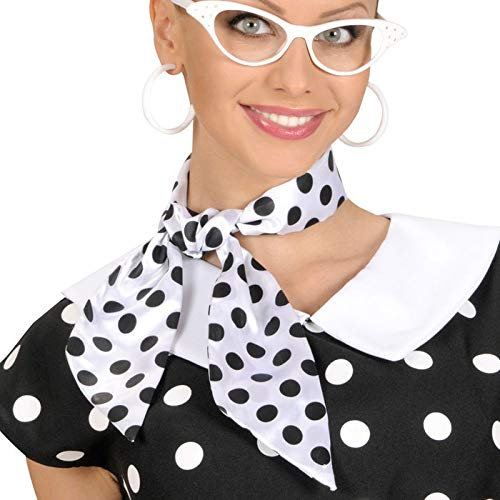 PARTY DISCOUNT Halstuch 50er Jahre gepunktet, weiß