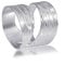 MATERIA 925 Sterling Silber Wickel Ring - Silber Band Ring breit mattiert inkl. Schmuckbox #SR-73, Ringgrößen: 59 (18.8 mm Ø)