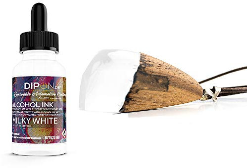 DIPON.DE HIGH PERFORMANCE LIQUIDS & PIGMENTS Milky White Weiß Alcohol Ink 20 ml für Epoxidharz Farbe Resin Petri Art Farbstoff Transluzent Epoxy