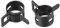uxcell Steel Band Clamp 10mm Inner Dia Fit 10.5-11.2mm OD Hose Spring Band Type Action Fuel Line Silicone Tube Clip Clamp Black 10Pcs