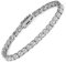 14k White Gold Plated Round Cut 5 Cubic Zirconia Tennis Bracelet 7.5 inch for Men and Women 7.5 Inch