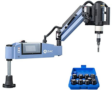 ZAC US Stock 110 V M3 A M16 Elektrische Gewindemaschine, flexibler Arm, 375 U/min, 9 Stück, Gt12 Ansi Wasserhahnhalterungen im Lieferumfang enthalten