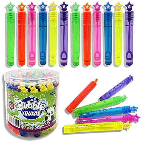 Ram© Bubbles für Kinder, 40 Stück Seifenblasen-Zauberstäbe mit 5 ml Blasen-Mischung, lustiges Gartenspielzeug für Kinder, Partytütenfüller für Geburtstagsfeiern, Geschenke für Mädchen
