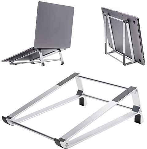 QUALITY LIFE Rialzo Pc Portatile Supporto Laptop 10-17,3 | Sostegno In Alluminio | Stand Da Scrivania | Tavolino Notebook | Leggio Da Letto