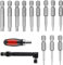 CPROSP Torx Schraubendreher Set 50mm Lang, Lange Torx Bit mit 2 Torxschraubendreher, T5,T6,T7,T8,T9,T10,T15,T20,T25,T27,T30,T40,S2 Stahl,Stern Kopf