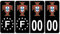 HADEXIA Pack 2 Paires Autocollant Stickers Plaque d'immatriculation Premium FPF Portugal Noir - Numéro Personnalisé