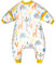 MOEMOE BABY Gigoteuse a Pied Hiver,2,5 Tog Gigoteuse 100% Coton,Gigoteuse sans Manches,Turbulette a Pieds,Gigoteuse avec Jambes,Turbulette Hiver 12-24 Mois,Girafe,Longueur 80cm,M