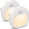 2 Pack Plug-in Motion Sensor Night Light - 3 Colours, Dimmable, Indoors, Suitable for Hallway, Bedroom, Kids, Stairs, Kitchen