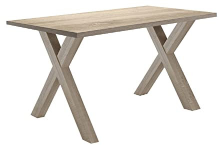 58 aufm Kessel Computertisch Edie 7 160 x 70 x 75 Schreibtisch Eiche sägerau/Eiche sägerau 13678