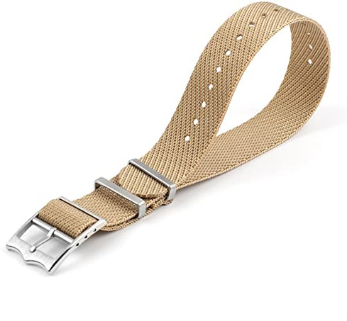 AEMALL Nylon-Uhrenarmbänder für Omega 007 Nylonband 20 22 mm Nato-Band (Farbe: Khaki, Größe: 20 mm)