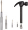Hammer mit Schraubendrehern im Griff 6-in-1 Multifunktionswerkzeug Geschenkidee Klauenhammer mit 4 Schraubenziehern
