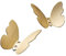 Kleiderbügel, 2 Stück, gebürstet oder Messing, Schmetterling, Mantel, Haken, dekorativ, Hut, Kleid, , 2 Stück