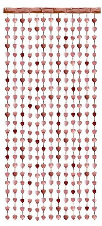 Vorhang - Girlande Herz, roségold, 100x245 cm