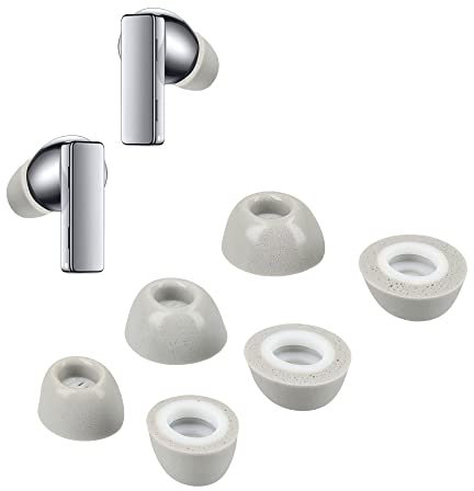 kwmobile 6X Ersatz In Ear Kopfhörer kompatibel mit Huawei FreeBuds Pro - 3 Größen - Polster Ohrstöpsel In-Ear Ohrhörer - Weiß