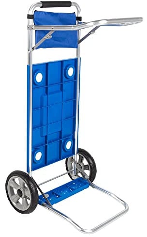 AKTIVE Carro de Playa Plegable Convertible en Mesa 2 en 1, Medidas 50,5x45,5x104,5cm, Peso máx 30kg, Portatodo Multiuso para la Playa, Camping, Eventos, Fácil de Guardar y transpo (62283)