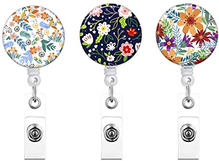 WUDQIJI Einziehbarer Ausweishalter 3 Stk Schlüsselband ausziehbar Ausweis JoJo Schlüsselanhänger Ausziehbar Schlüssel JoJo mit Gürtelclip für ID Badge Holder Kartenhalter Schlüsselkarten(3 Farbe)