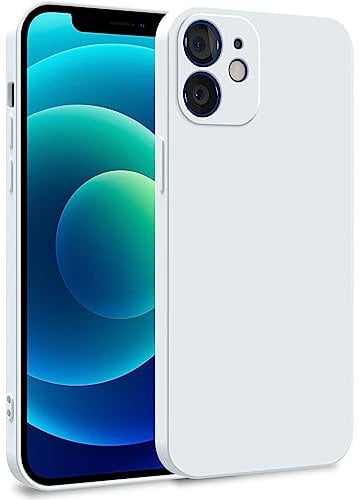 MyGadget TPU Case for iPhone 12 Mini - Cover Dual Layer with Camera Protection | Inner Lining - Soft Touch Rubber & Anti-Scratch Shell White