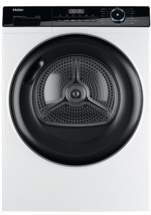 Haier I-Pro Serie 3 Asciugatrice 9 Kg a Pompa di Calore, Libera Installazione, Classe A++, Avvio Programmabile, con Sistema di Filtraggio 3 in 1, 59,5 x 66,5 x 84,5 cm, Bianca - HD90-A2939-IT