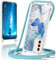 Handykette für Samsung Galaxy S22 5G Hülle mit Band,Handyhülle Samsung Galaxy S22 5G Glitzer Schmetterling mit kette TPU Slim Bumper Kratzfest Transparent Stoßfest Schmetterling Schutzhülle mit Kordel